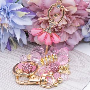 Tiny Dancer Beaded Keychain Set