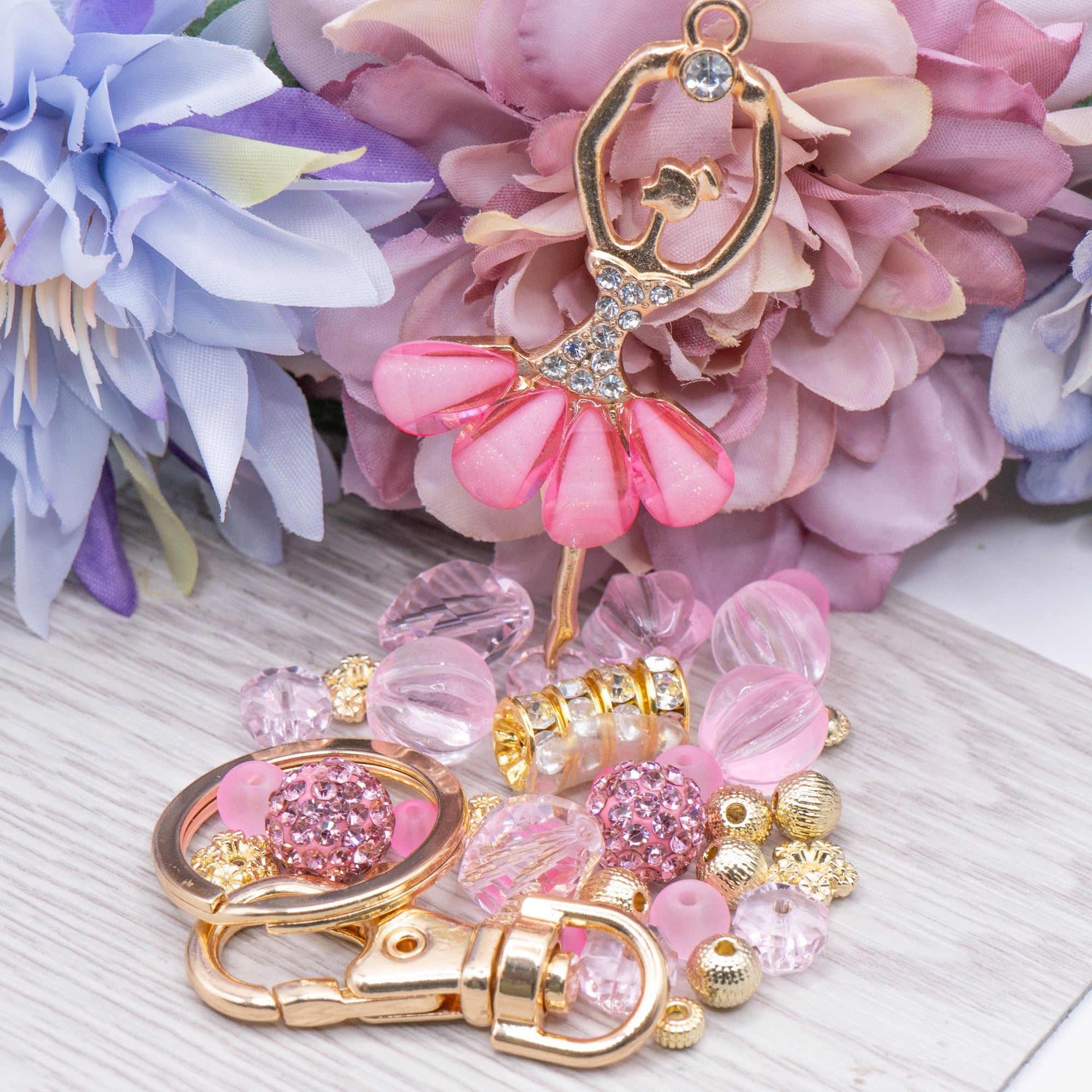 Tiny Dancer Beaded Keychain Set