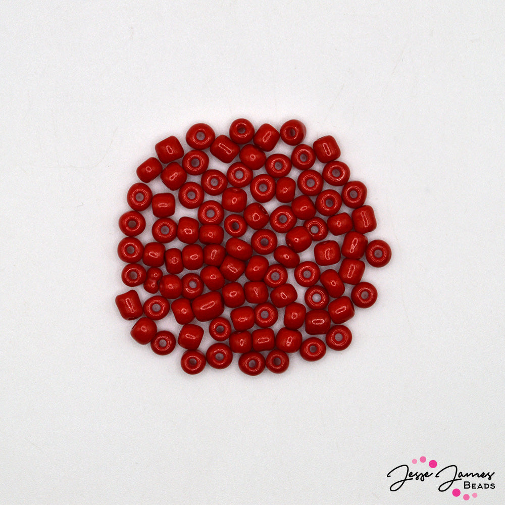 JJB 6/0 Seed Beads In Ruby Red Slippers