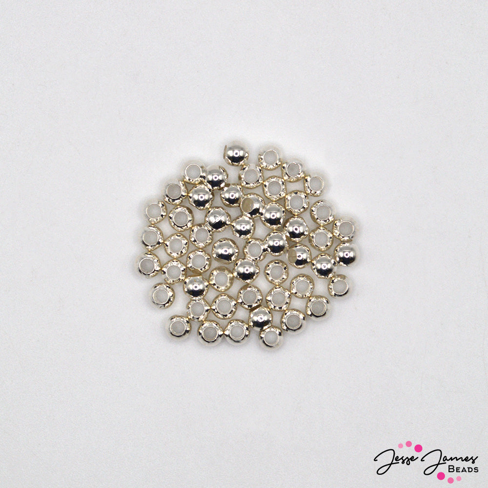 JJB Spacer Beads In Sparkling Silver