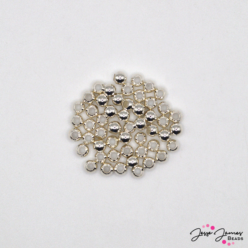 JJB Spacer Beads In Sparkling Silver