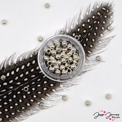 JJB Spacer Beads In Sparkling Silver