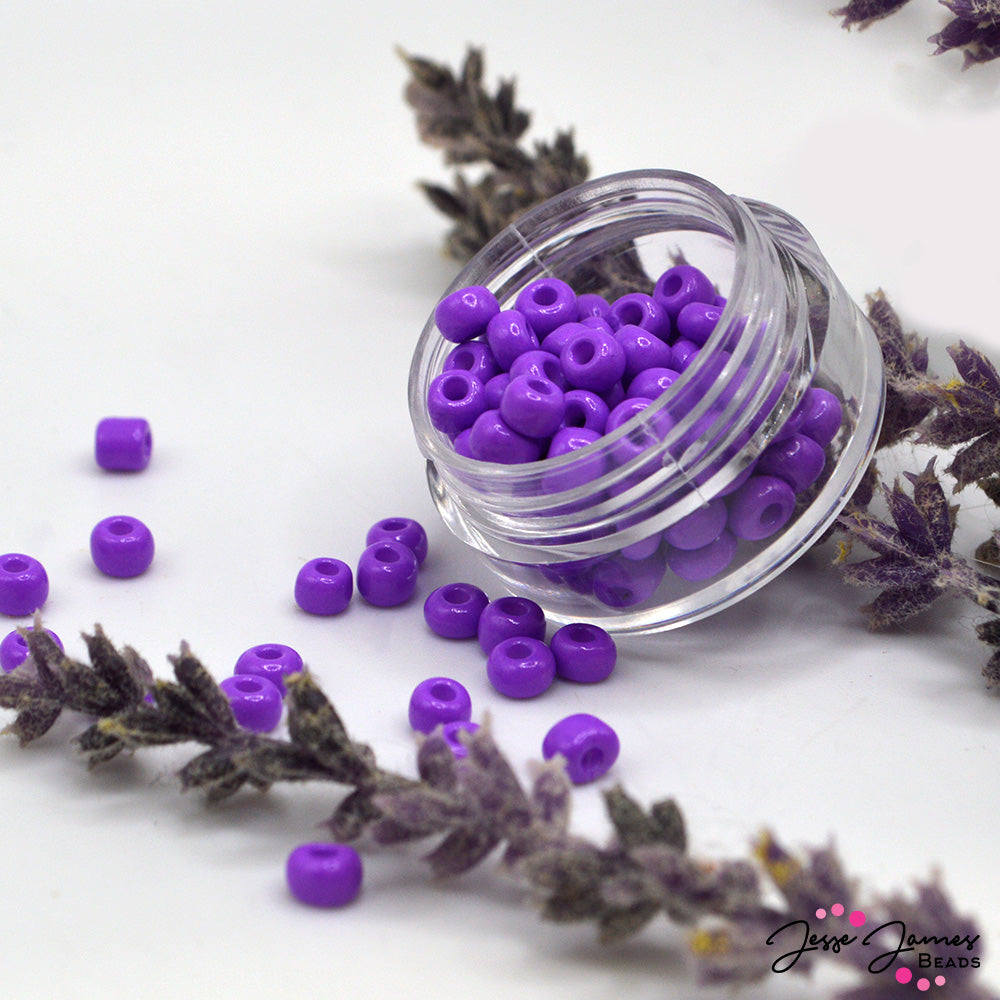 JJB 6/0 Seed Beads In Lavender Purple