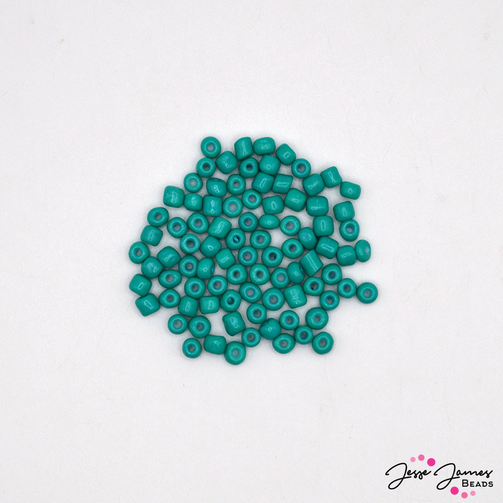 JJB 6/0 Seed Beads In Teal Tidal Wave