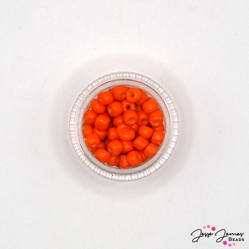 JJB 6/0 Seed Beads In Orange Juice