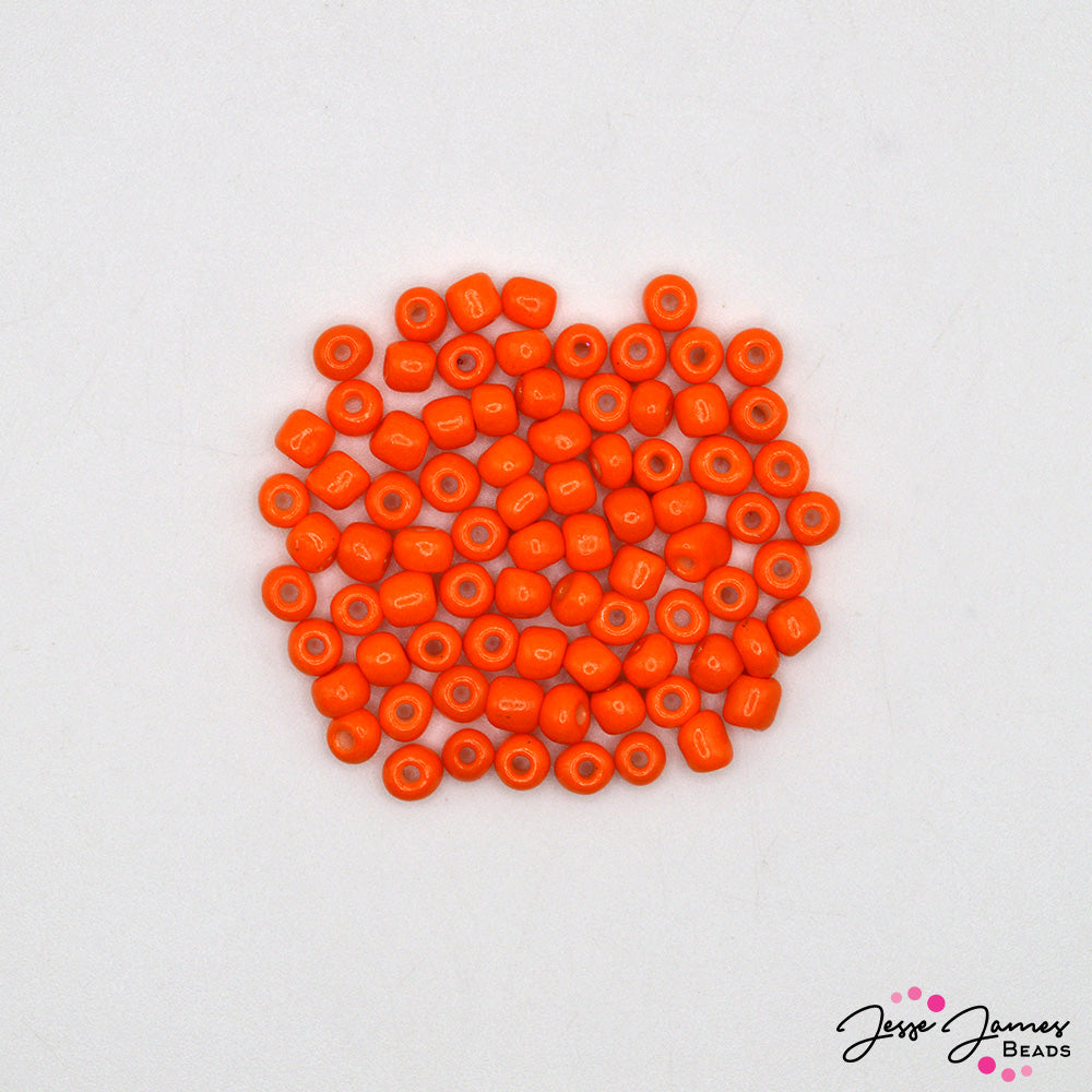 JJB 6/0 Seed Beads In Orange Juice