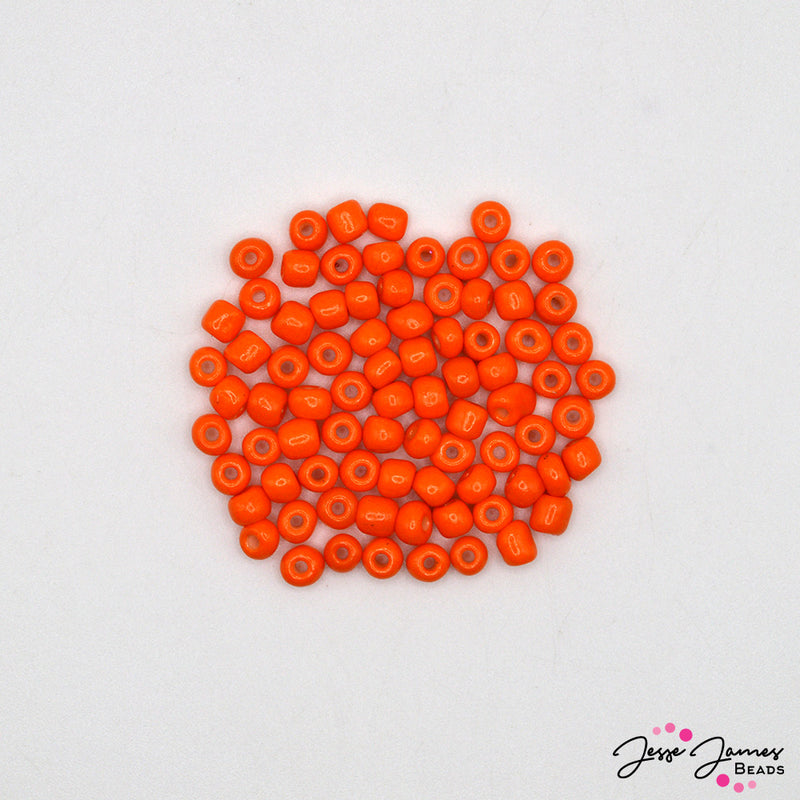 JJB 6/0 Seed Beads In Orange Juice