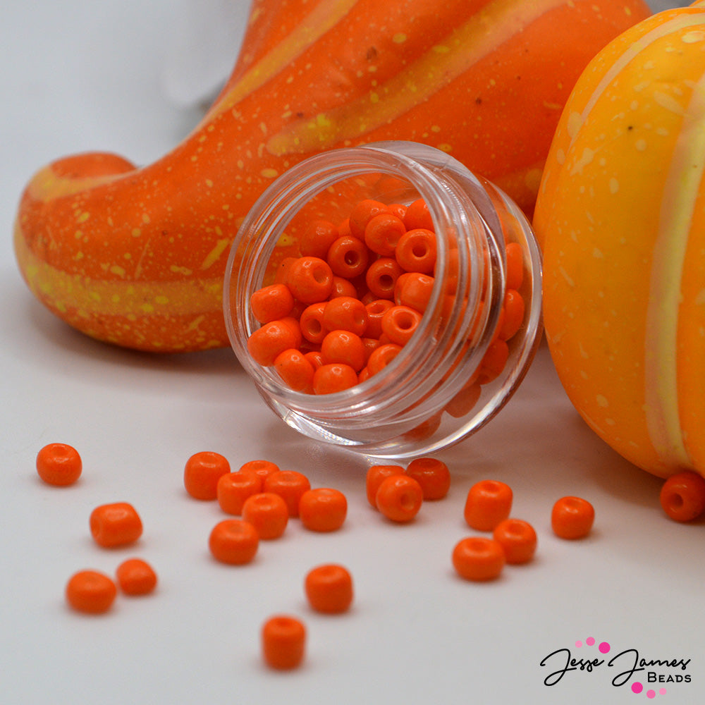 JJB 6/0 Seed Beads In Orange Juice