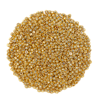 TOHO Glass 11/0 Seed Beads in Galvanized Classic Gold
