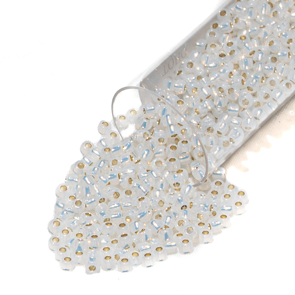 TOHO Glass 11/0 Seed Beads in Silver Lined Crystal Cove
