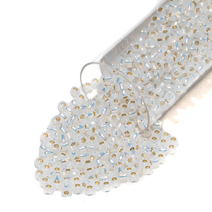 TOHO Glass 11/0 Seed Beads in Silver Lined Crystal Cove
