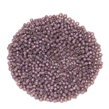 TOHO Glass 11/0 Seed Beads in Silver Lined Lavender