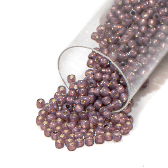 TOHO Glass 11/0 Seed Beads in Silver Lined Lavender