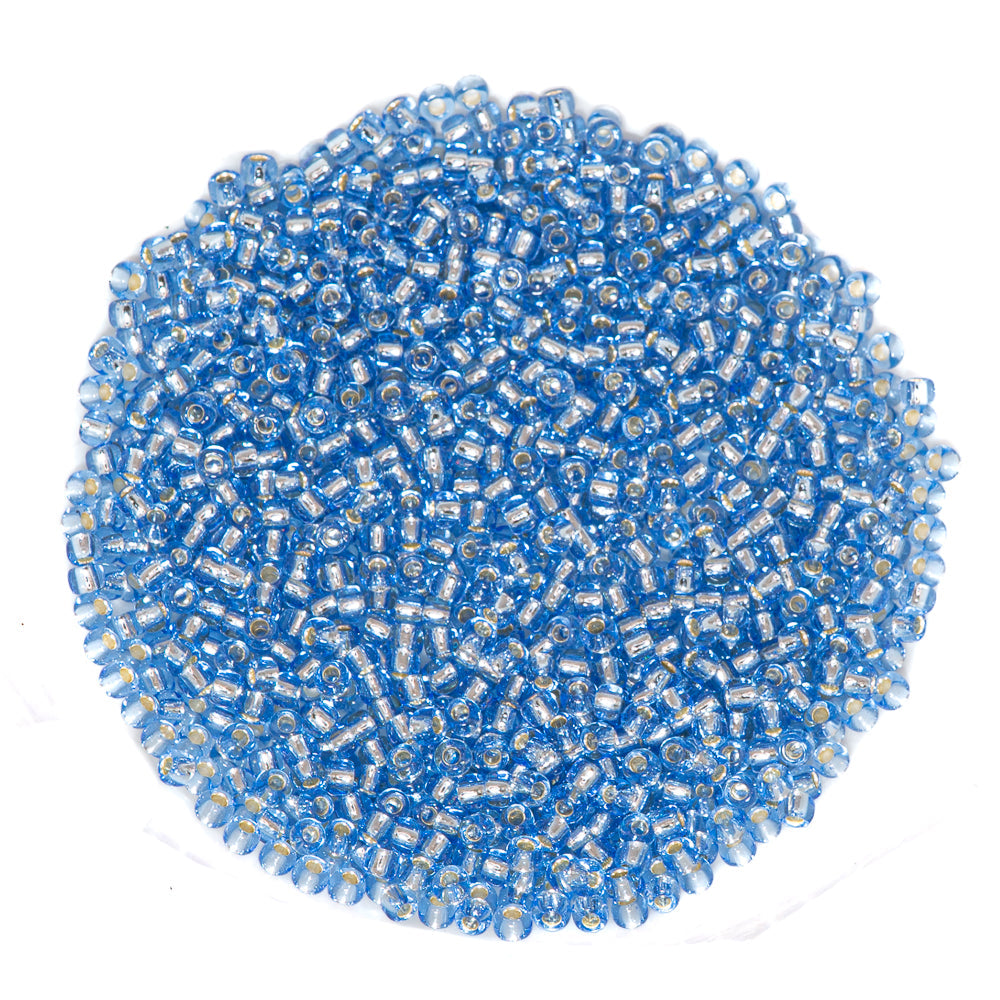 TOHO Glass 11/0 Seed Beads in Silver Lined Sapphire