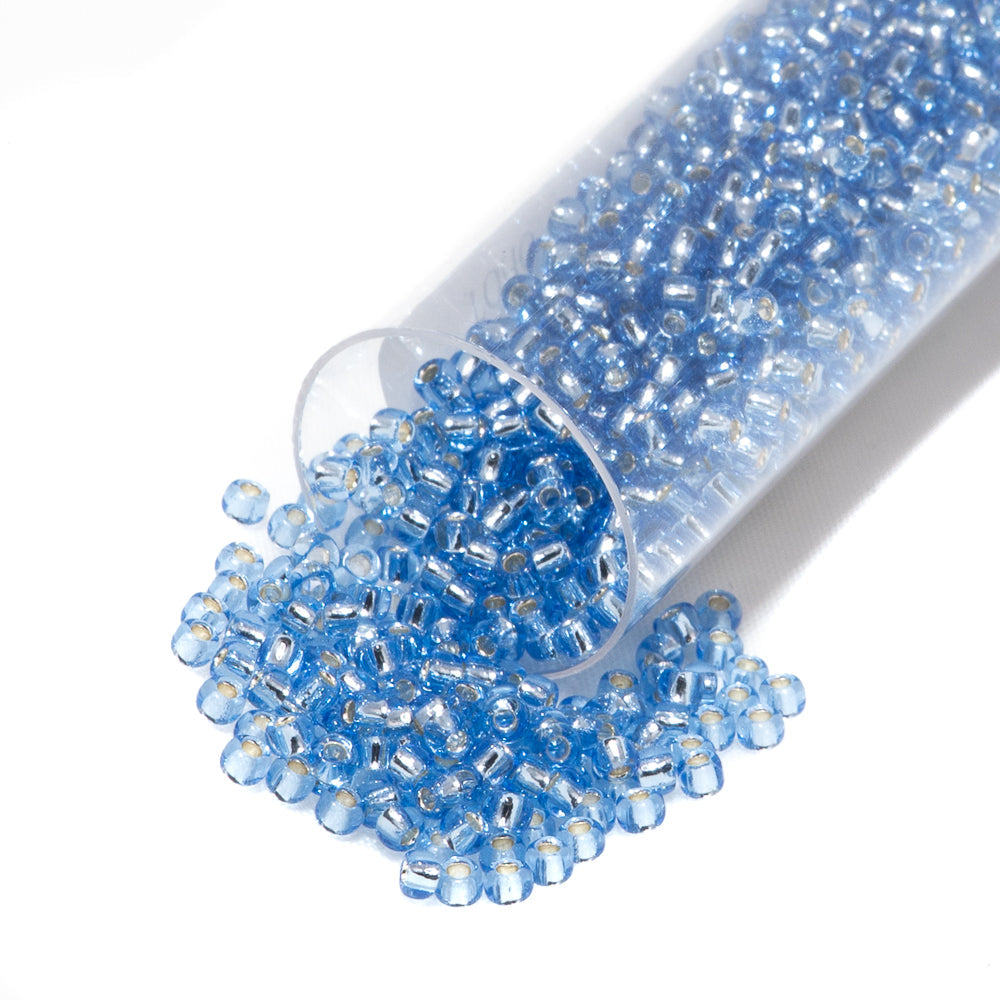 TOHO Glass 11/0 Seed Beads in Silver Lined Sapphire