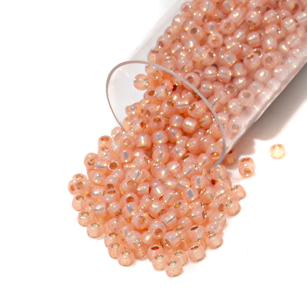 TOHO Glass 11/0 Seed Beads in Silver Lined Strawberry Milk