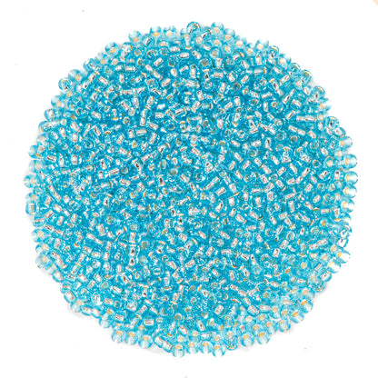 TOHO Glass 11/0 Seed Beads in Silver Lined Turquoise