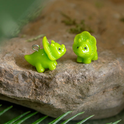 Triceratops Mini Resin Charm in Lady Margaret Lime