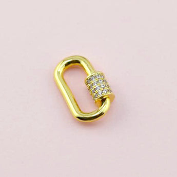 18K Gold Simple Sparkle Twist n Lock Clasp