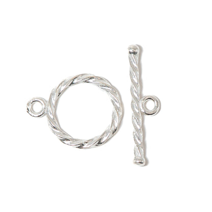 Twisted Sterling Toggle Clasp