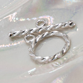 Twisted Sterling Toggle Clasp