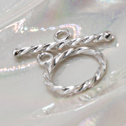 Twisted Sterling Toggle Clasp