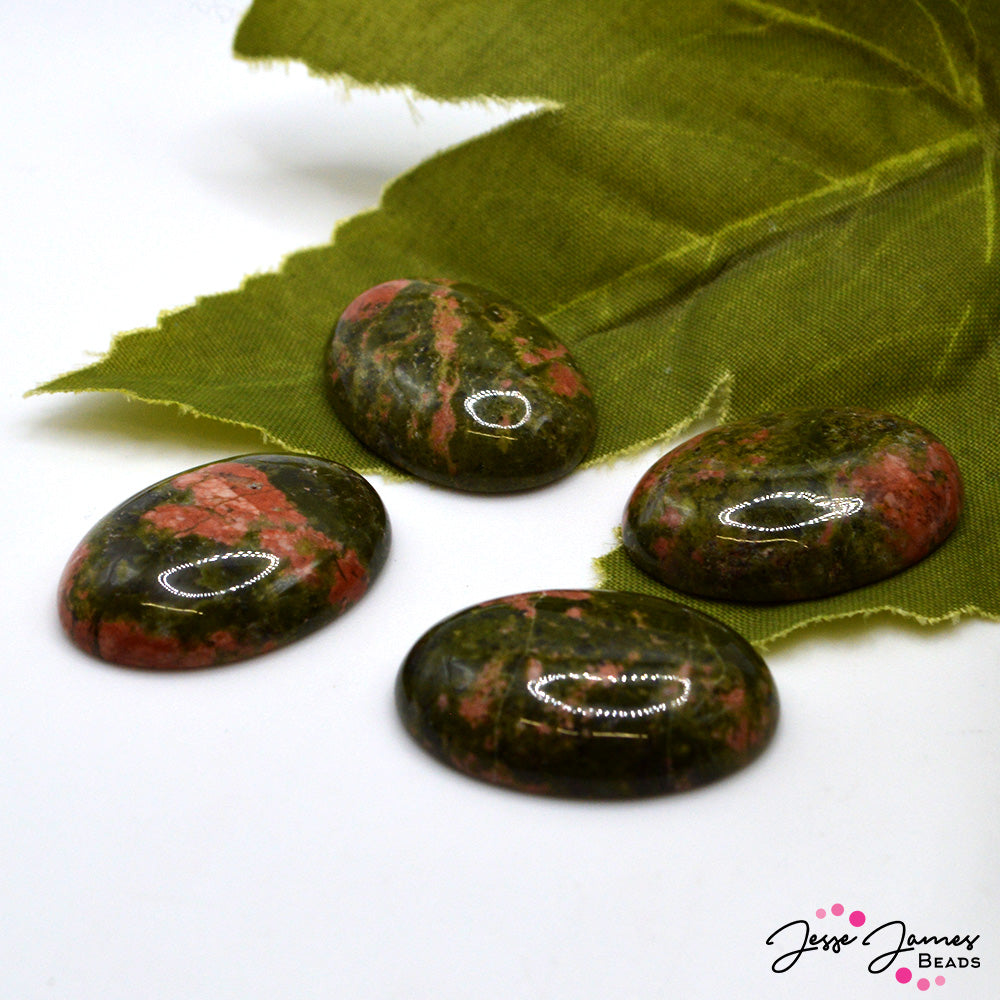 Unakite 18x25mm Oval Cabochon