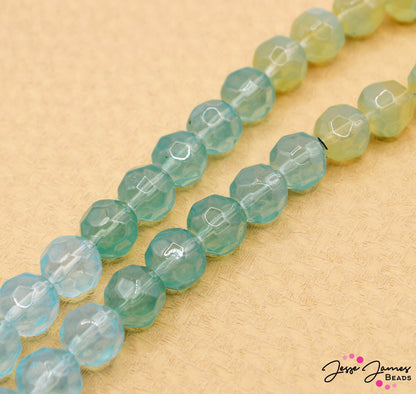 Ombré Glass Bead Set in Water & Earth