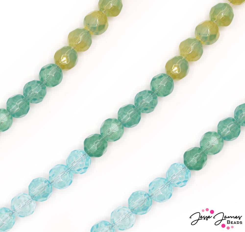 Ombré Glass Bead Set in Water & Earth