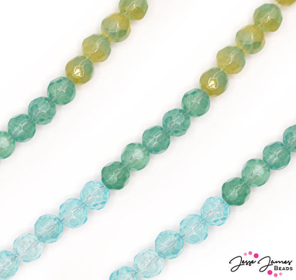 Ombré Glass Bead Set in Water & Earth