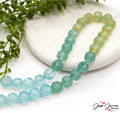 Ombré Glass Bead Set in Water & Earth