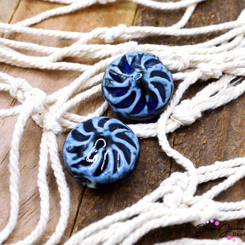 Ceramic Bead Pair in Waterfront