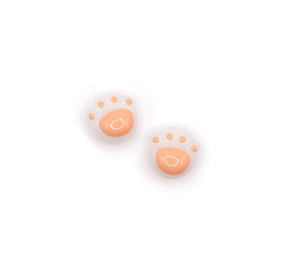 White Pawprint Bead Pair