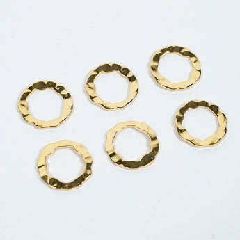 Gold Brass Ring Set