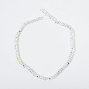 Glass AB Rondelle Glass Bead Strand