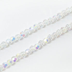 Crystal Snowflake Glass Bead Strand