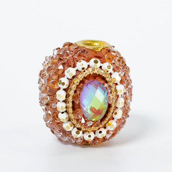 Boho Bead Pair in Rhinestone Sparkle