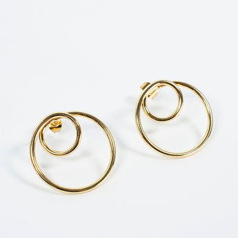 Gold Swirl Earring Findings Pair
