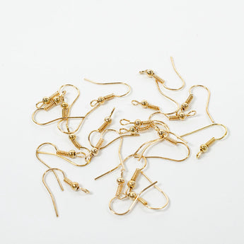 Gold Ball Spring Ear Wires