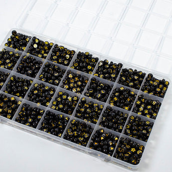 Black Letter Bead Box