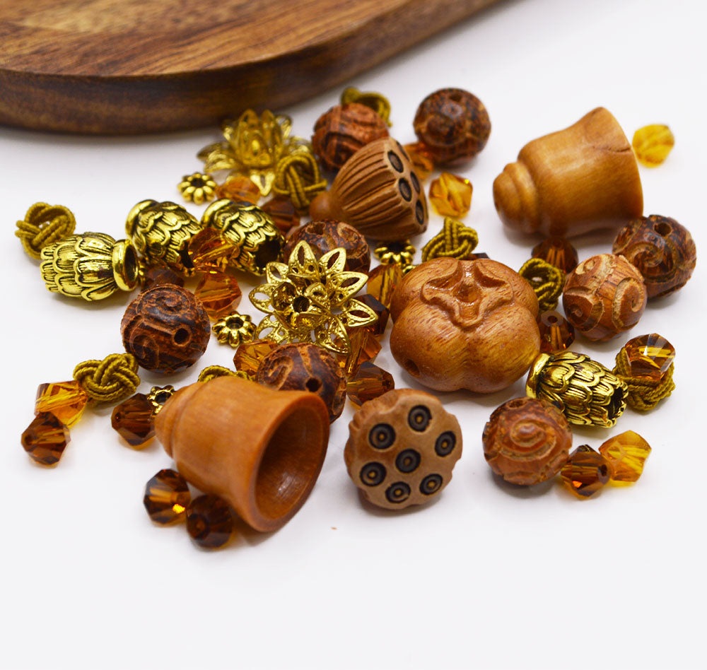 Wood Bead Mix in Natural Beauty