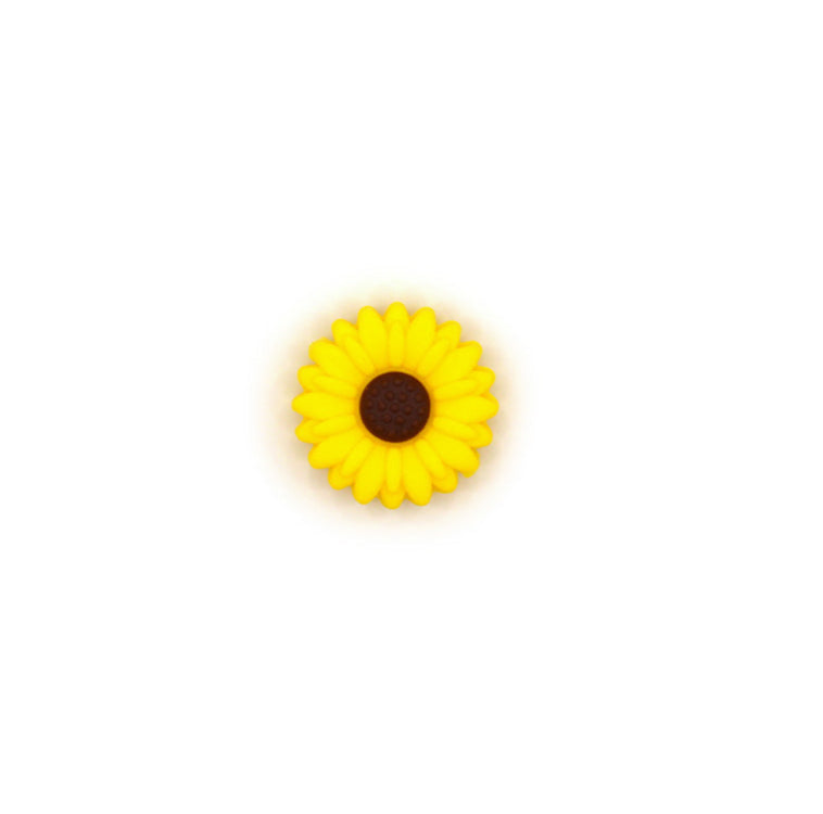 Yellow Daisy Silicone Focal Bead