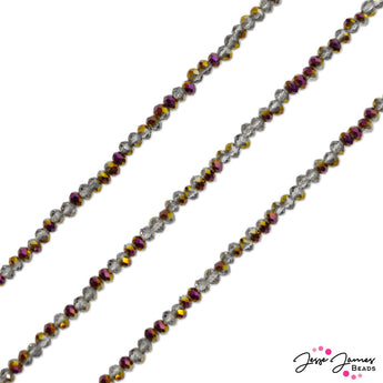 Thunder Polish Glass Strand 3x2mm in Alaskan Night Sky