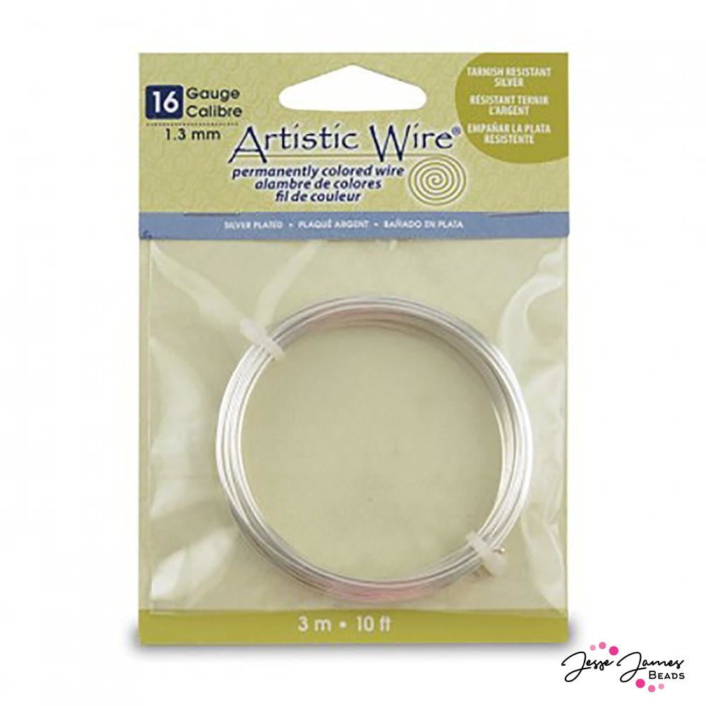 Artistic Beading Wire Tarnish Resistant Silver 16 g - Jesse James Beads