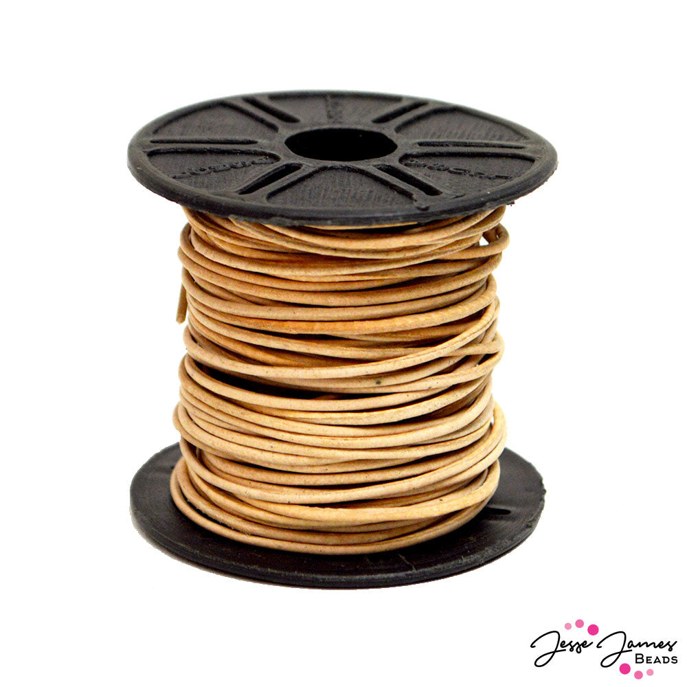 1MM Round Natural Leather Cord