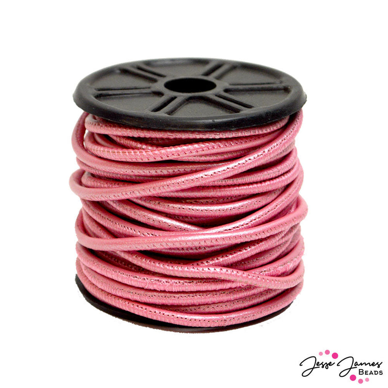 2.5MM Stitched Nappa Leather in Pink