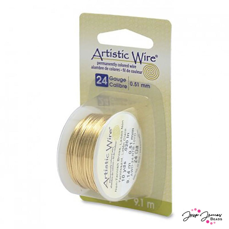 Artistic Beading Wire in Tarnish Resistant Brass 24 g