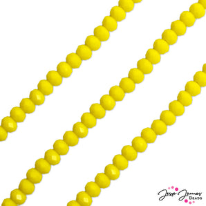 Thunder Polish Glass Strand 6x4mm in Dandelion