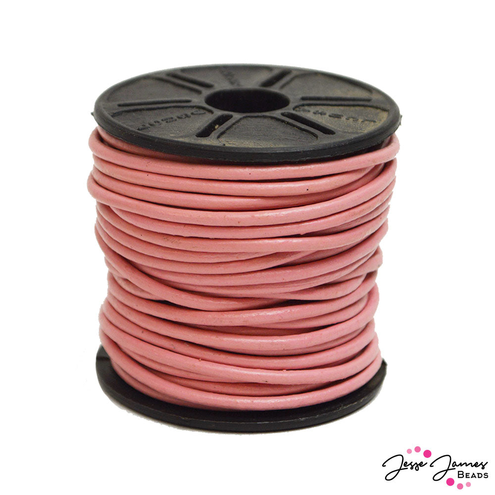 2MM Round Pink Leather