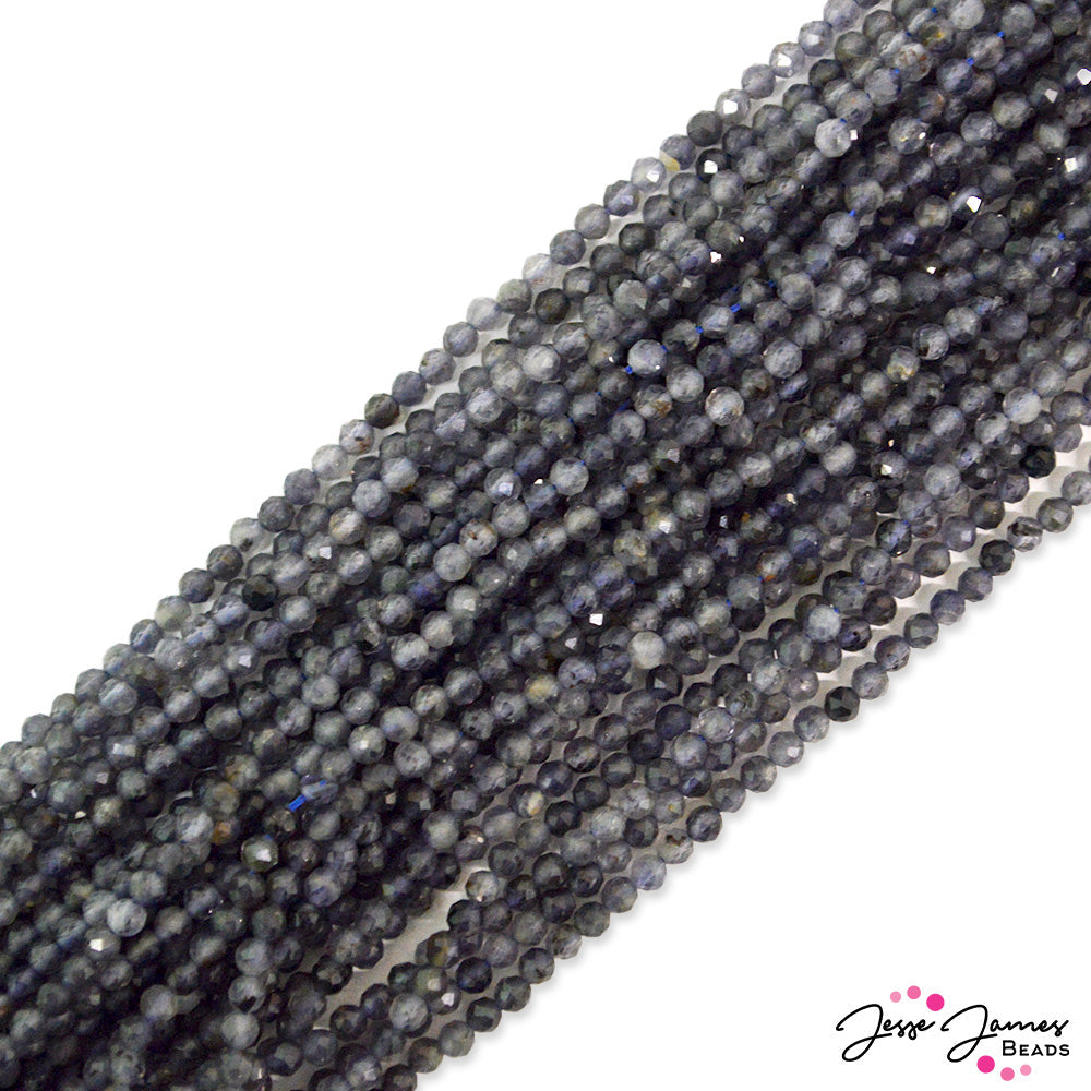 3mm Stone Bead Strand in Earl Grey Larvakite